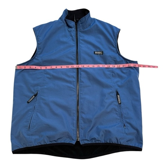 Running Room Vest Zip Up Fleece Reversible Blue Black - Size XL - Picture 7 of 12